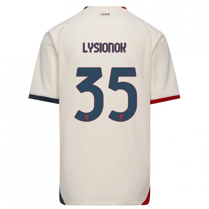 Danxen Barn Ernestas Lysionok #35 Off-White Röd Bortatröja Matchtröjor 2026/27 Tröjor T-Tröja