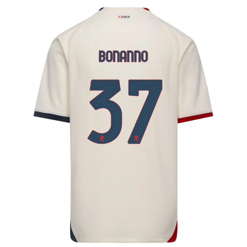 Danxen Barn Giuseppe Bonanno #37 Off-White Röd Bortatröja Matchtröjor 2026/27 Tröjor T-Tröja