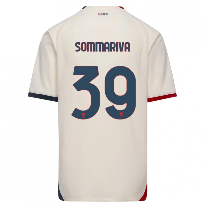 Danxen Barn Daniele Sommariva #39 Off-White Röd Bortatröja Matchtröjor 2026/27 Tröjor T-Tröja