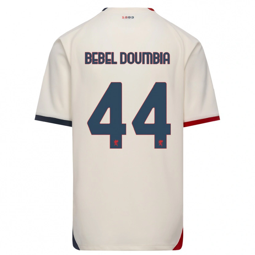 Danxen Barn Chec Bebel Doumbia #44 Off-White Röd Bortatröja Matchtröjor 2026/27 Tröjor T-Tröja
