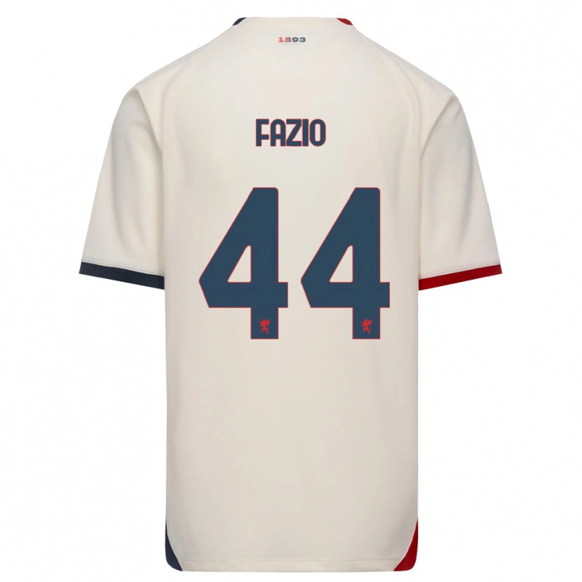 Danxen Barn Agostino Fazio #44 Off-White Röd Bortatröja Matchtröjor 2026/27 Tröjor T-Tröja