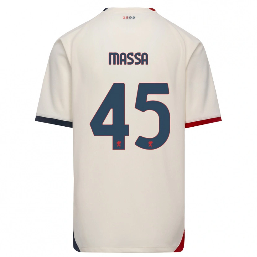 Danxen Barn Alessandra Massa #45 Off-White Röd Bortatröja Matchtröjor 2026/27 Tröjor T-Tröja