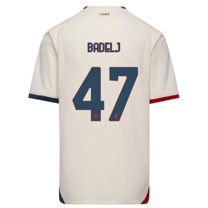 Danxen Barn Milan Badelj #47 Off-White Röd Bortatröja Matchtröjor 2026/27 Tröjor T-Tröja