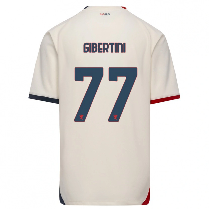 Danxen Barn Matteo Gibertini #77 Off-White Röd Bortatröja Matchtröjor 2026/27 Tröjor T-Tröja