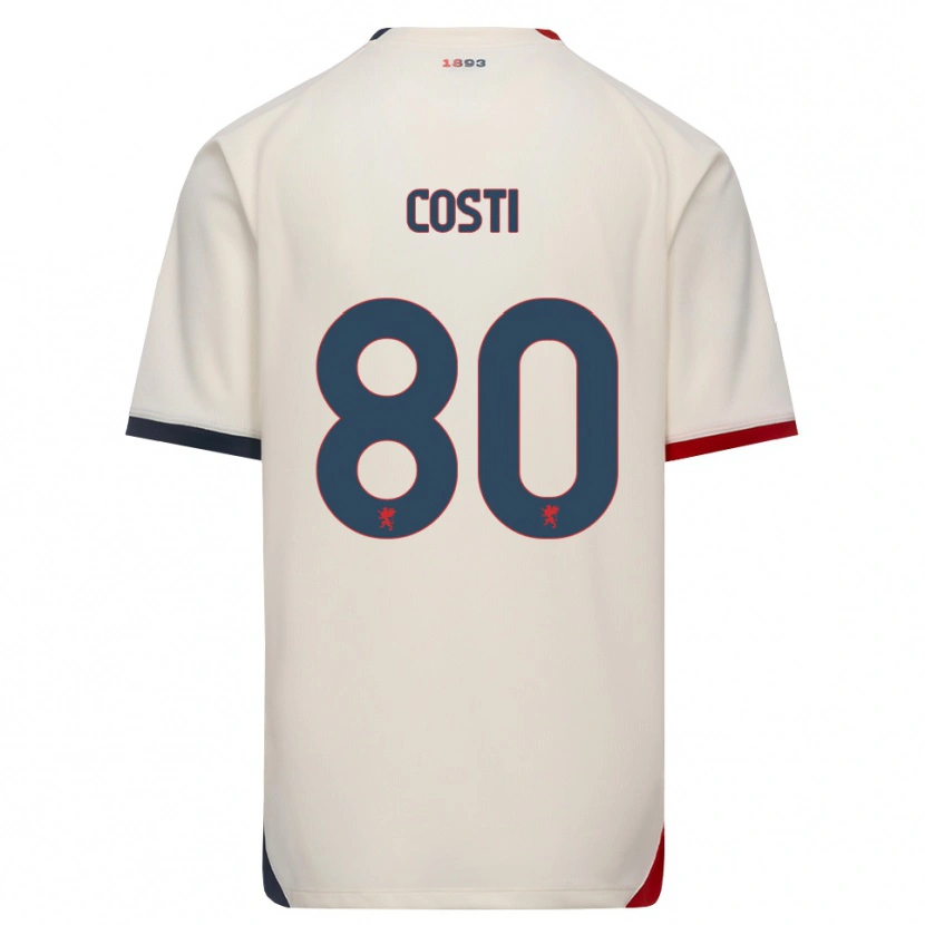 Danxen Barn Fabiana Costi #80 Off-White Röd Bortatröja Matchtröjor 2026/27 Tröjor T-Tröja