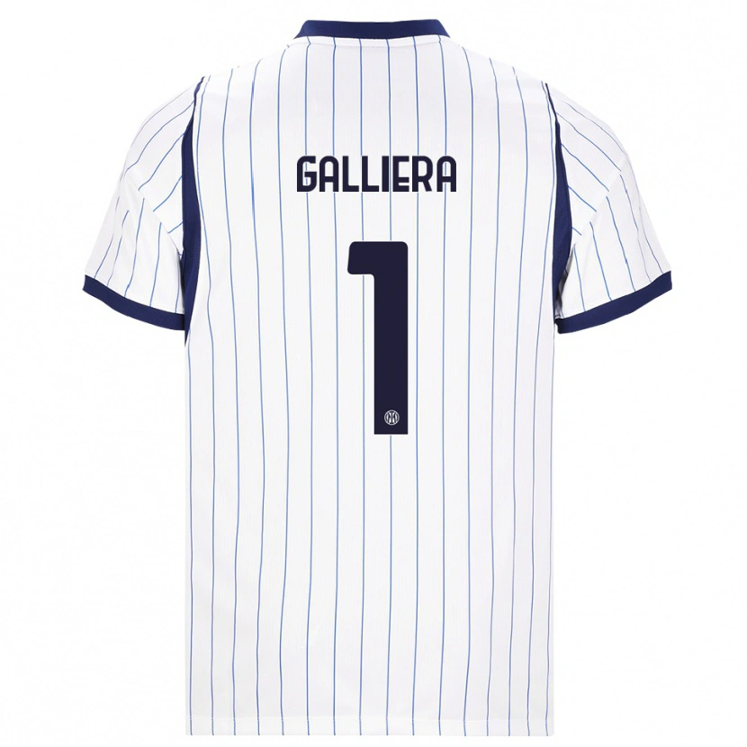 Danxen Barn Carlo Galliera #1 Vit Marinblå Bortatröja Matchtröjor 2026/27 Tröjor T-Tröja