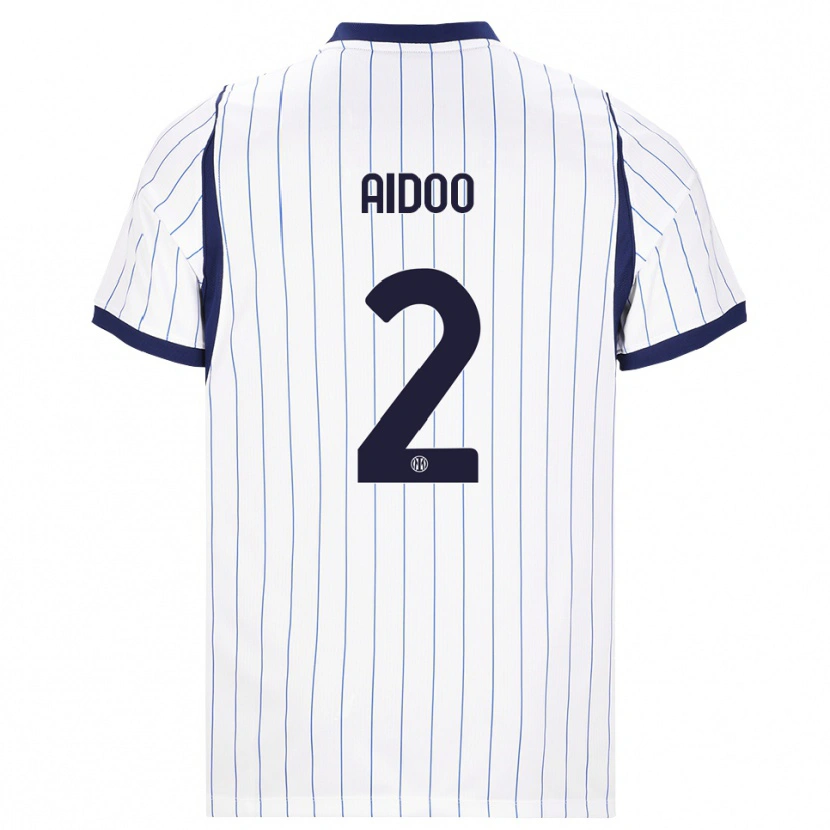 Danxen Barn Mike Aidoo #2 Vit Marinblå Bortatröja Matchtröjor 2026/27 Tröjor T-Tröja