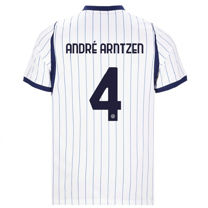 Danxen Barn Matheo André Arntzen #4 Vit Marinblå Bortatröja Matchtröjor 2026/27 Tröjor T-Tröja