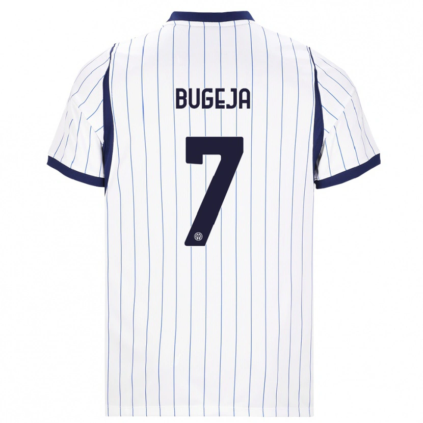Danxen Barn Haley Bugeja #7 Vit Marinblå Bortatröja Matchtröjor 2026/27 Tröjor T-Tröja