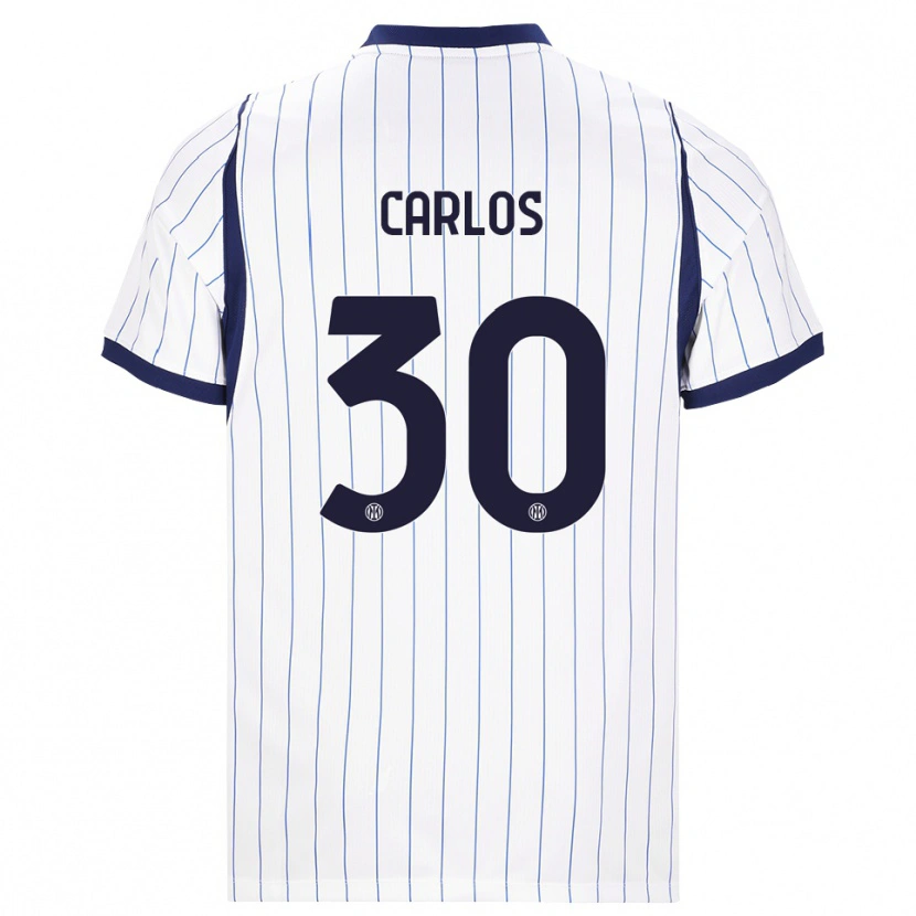 Danxen Barn Carlos Augusto #30 Vit Marinblå Bortatröja Matchtröjor 2026/27 Tröjor T-Tröja