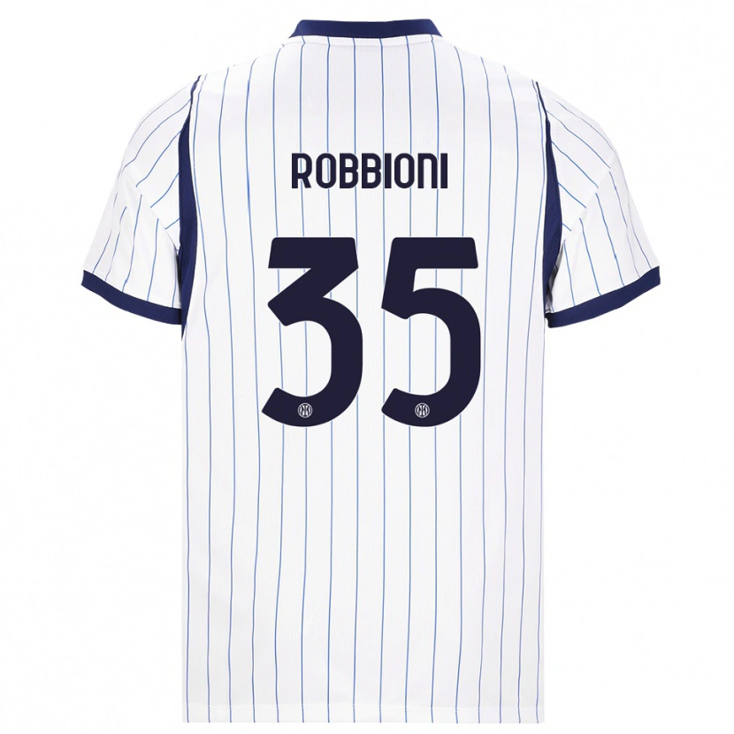 Danxen Barn Matilde Robbioni #35 Vit Marinblå Bortatröja Matchtröjor 2026/27 Tröjor T-Tröja