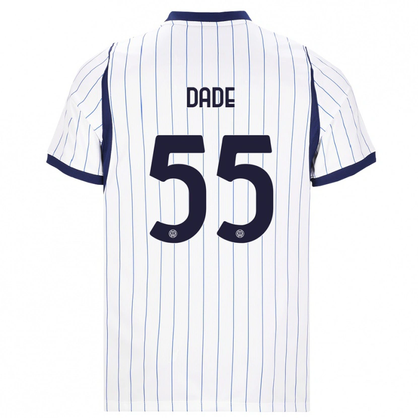 Danxen Barn Emmanuel Dade #55 Vit Marinblå Bortatröja Matchtröjor 2026/27 Tröjor T-Tröja