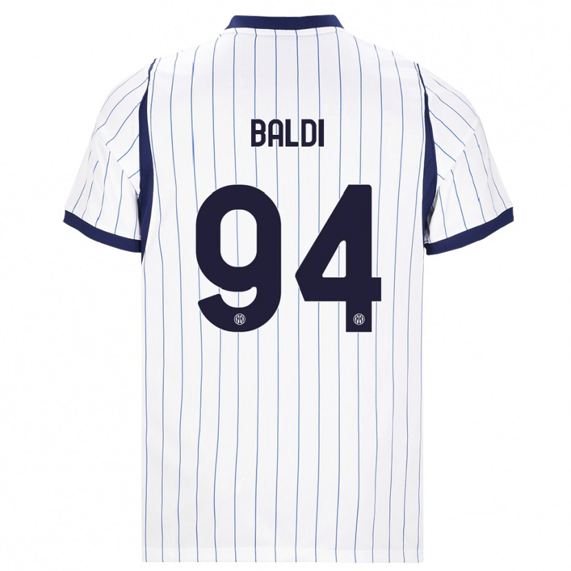 Danxen Barn Rachele Baldi #94 Vit Marinblå Bortatröja Matchtröjor 2026/27 Tröjor T-Tröja
