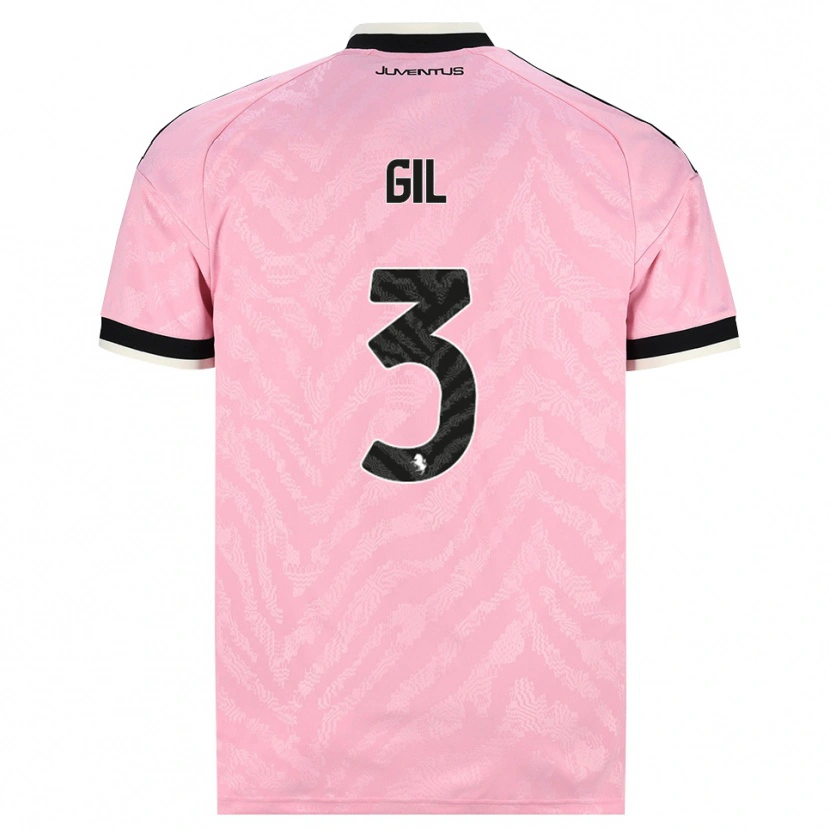 Danxen Barn Javier Gil #3 Rosa Svart Bortatröja Matchtröjor 2026/27 Tröjor T-Tröja