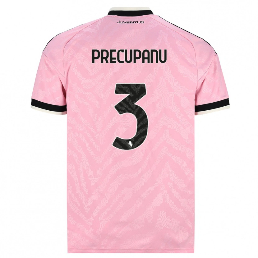 Danxen Barn Stefano Precupanu #3 Rosa Svart Bortatröja Matchtröjor 2026/27 Tröjor T-Tröja
