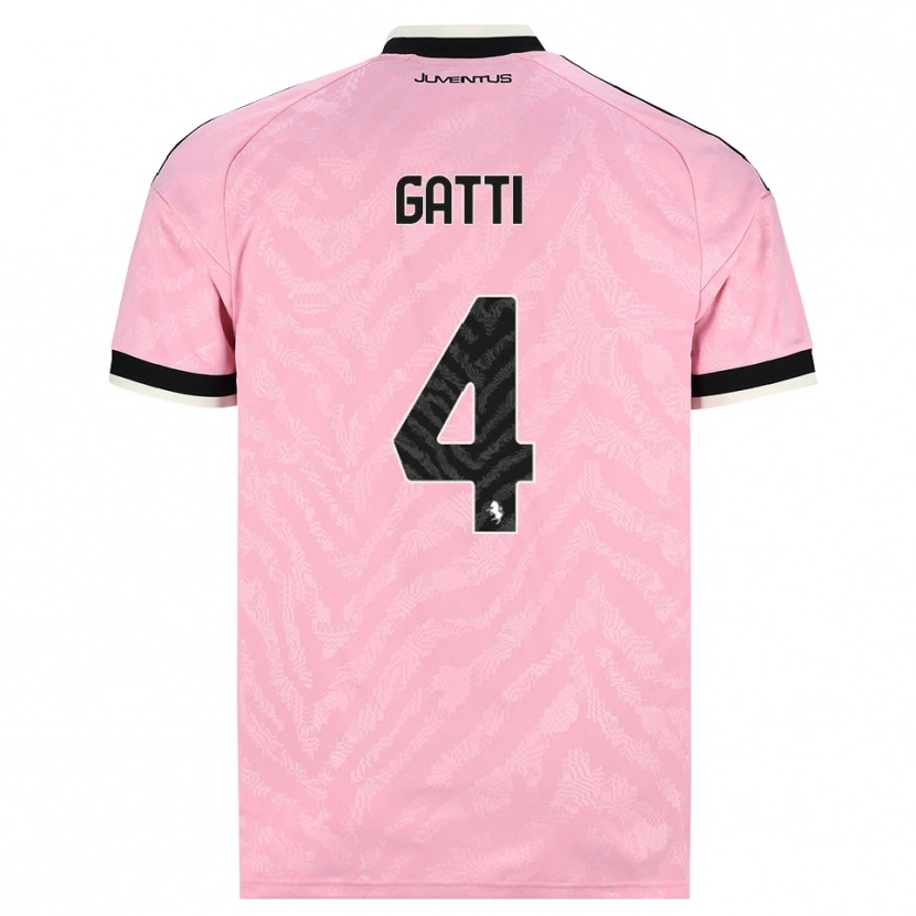 Danxen Barn Federico Gatti #4 Rosa Svart Bortatröja Matchtröjor 2026/27 Tröjor T-Tröja