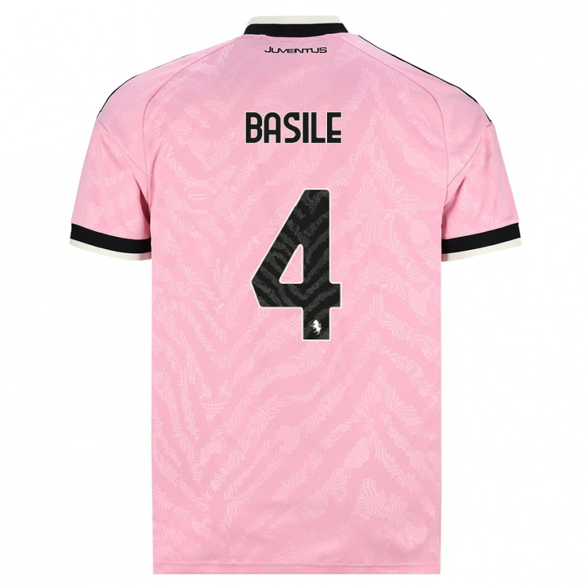 Danxen Barn Piergiorgio Basile #4 Rosa Svart Bortatröja Matchtröjor 2026/27 Tröjor T-Tröja