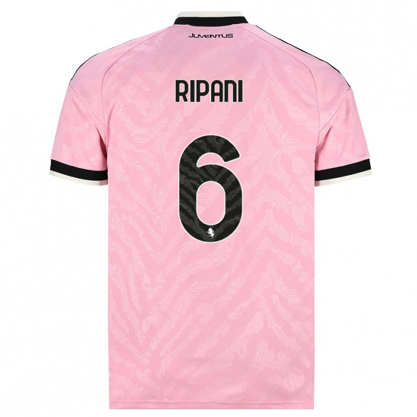 Danxen Barn Diego Ripani #6 Rosa Svart Bortatröja Matchtröjor 2026/27 Tröjor T-Tröja