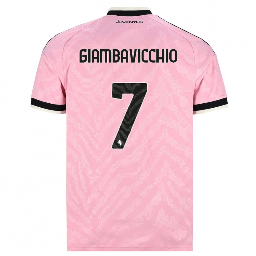 Danxen Barn Franco Giambavicchio #7 Rosa Svart Bortatröja Matchtröjor 2026/27 Tröjor T-Tröja