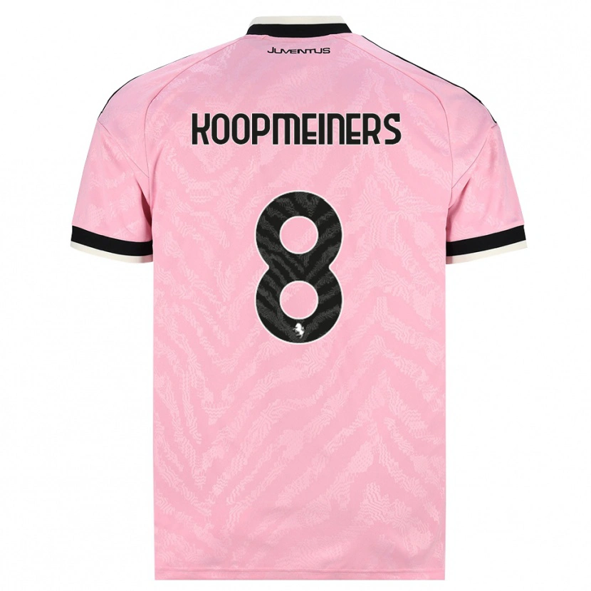 Danxen Barn Teun Koopmeiners #8 Rosa Svart Bortatröja Matchtröjor 2026/27 Tröjor T-Tröja