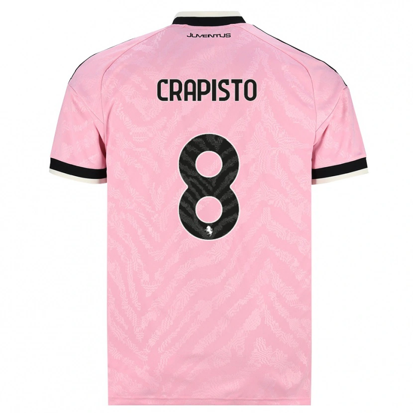 Danxen Barn Francesco Crapisto #8 Rosa Svart Bortatröja Matchtröjor 2026/27 Tröjor T-Tröja