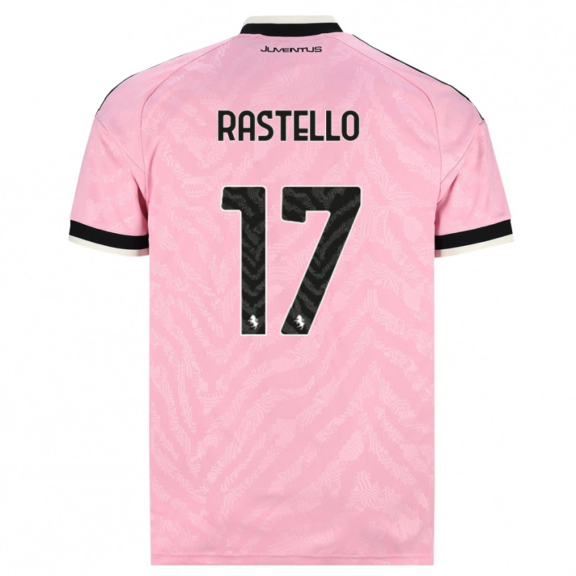 Danxen Barn Edoardo Rastello #17 Rosa Svart Bortatröja Matchtröjor 2026/27 Tröjor T-Tröja