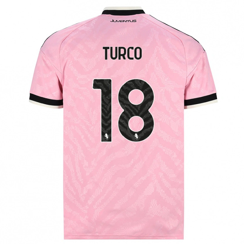 Danxen Barn Nicolo Turco #18 Rosa Svart Bortatröja Matchtröjor 2026/27 Tröjor T-Tröja