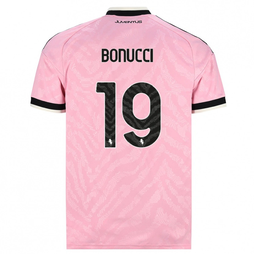 Danxen Barn Leonardo Bonucci #19 Rosa Svart Bortatröja Matchtröjor 2026/27 Tröjor T-Tröja