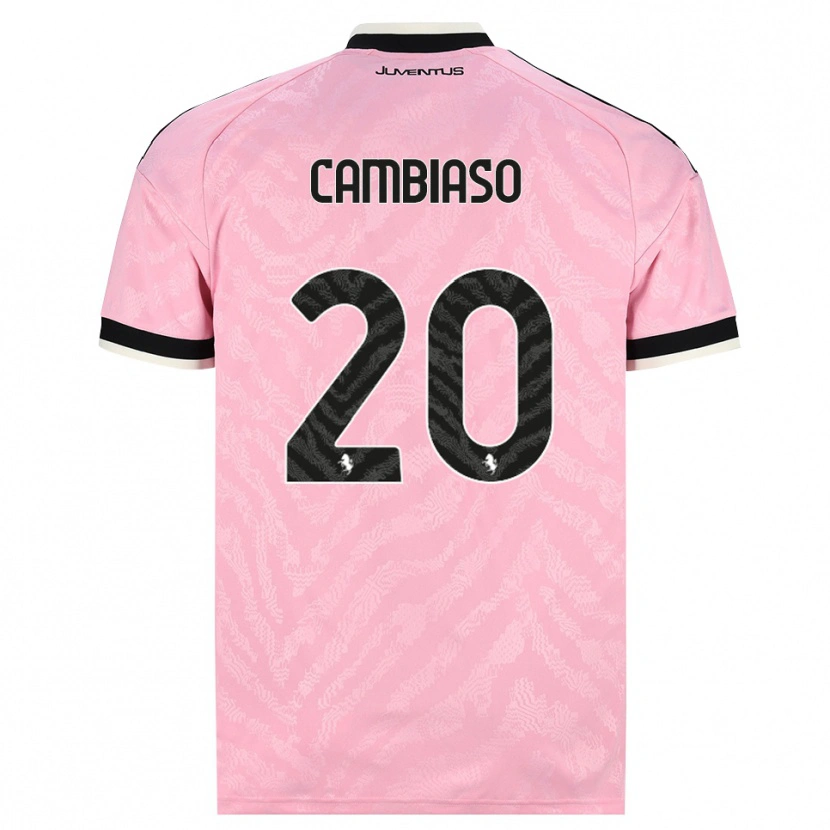 Danxen Barn Andrea Cambiaso #20 Rosa Svart Bortatröja Matchtröjor 2026/27 Tröjor T-Tröja