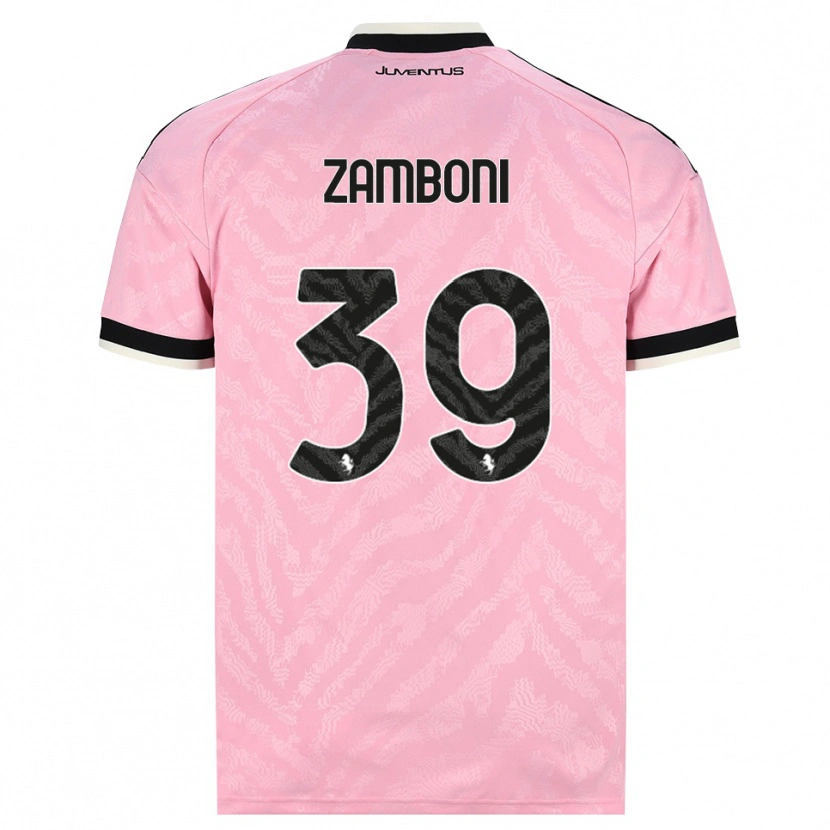 Danxen Barn Marta Zamboni #39 Rosa Svart Bortatröja Matchtröjor 2026/27 Tröjor T-Tröja