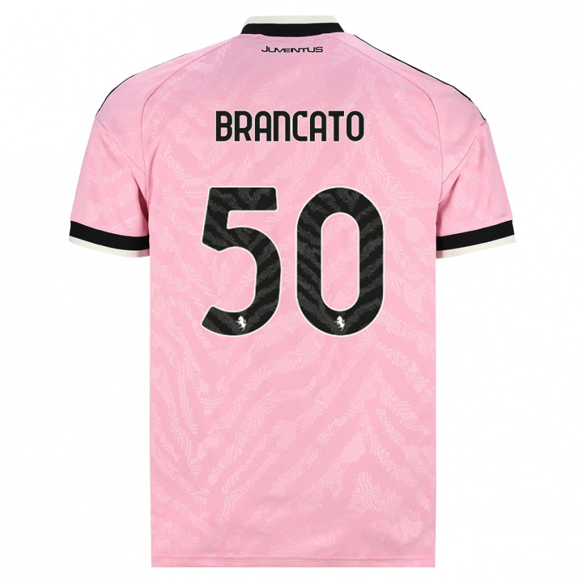 Danxen Barn Alessandro Brancato #50 Rosa Svart Bortatröja Matchtröjor 2026/27 Tröjor T-Tröja