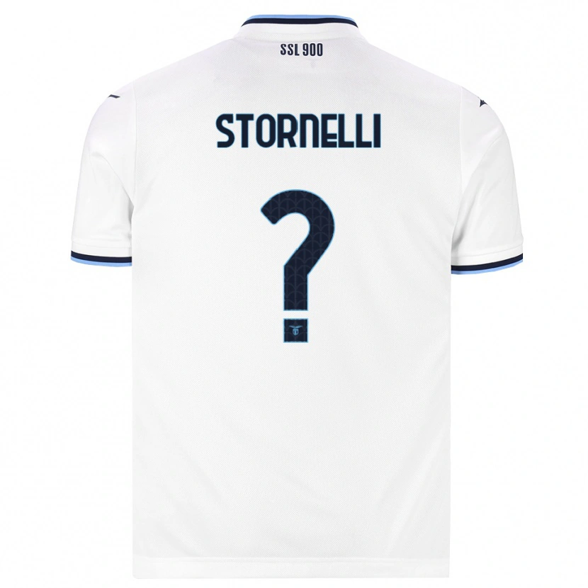Danxen Barn Matteo Stornelli #0 Vit Marinblå Bortatröja Matchtröjor 2026/27 Tröjor T-Tröja