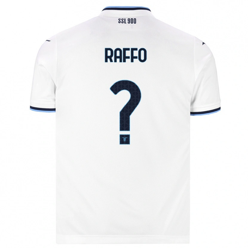 Danxen Barn Edoardo Raffo #0 Vit Marinblå Bortatröja Matchtröjor 2026/27 Tröjor T-Tröja