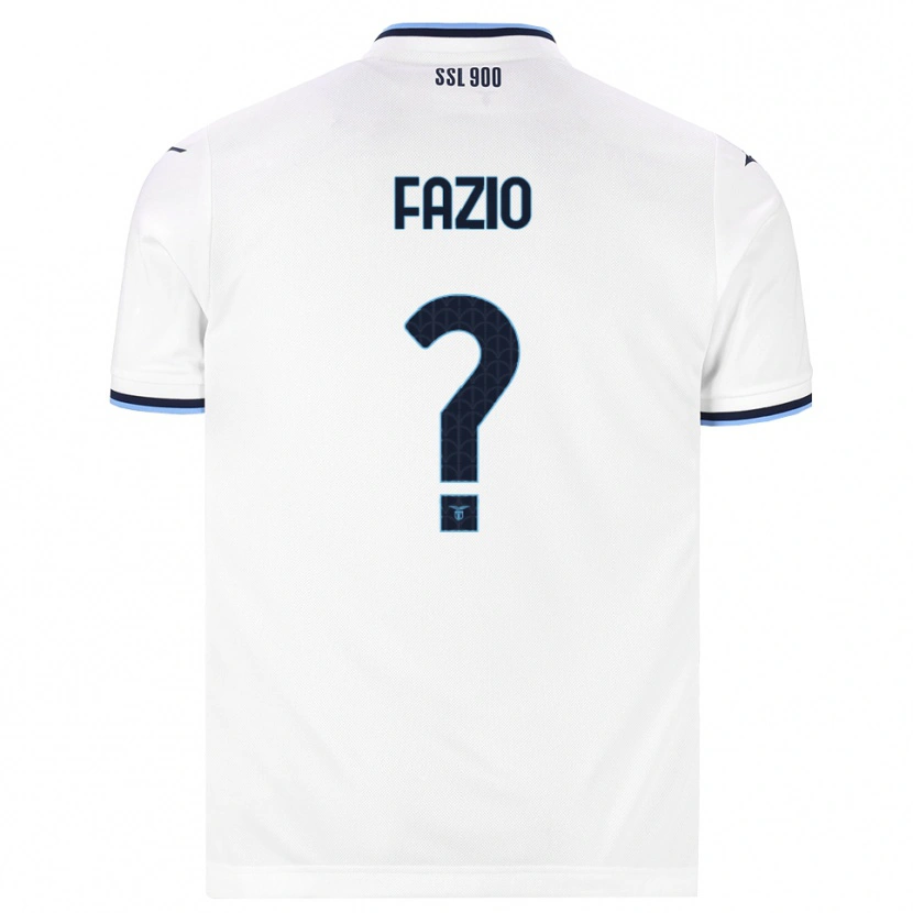 Danxen Barn Francesco Fazio #0 Vit Marinblå Bortatröja Matchtröjor 2026/27 Tröjor T-Tröja