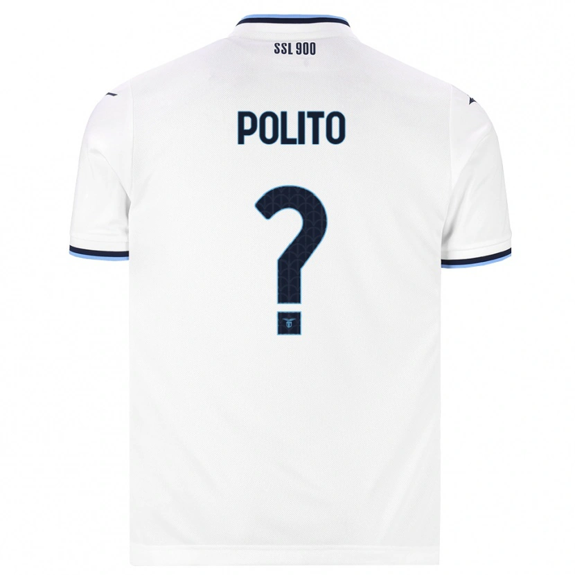 Danxen Barn Alessandro Polito #0 Vit Marinblå Bortatröja Matchtröjor 2026/27 Tröjor T-Tröja