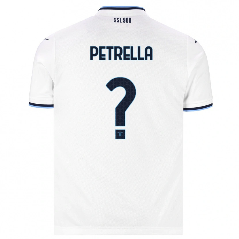 Danxen Barn Anthony Petrella #0 Vit Marinblå Bortatröja Matchtröjor 2026/27 Tröjor T-Tröja