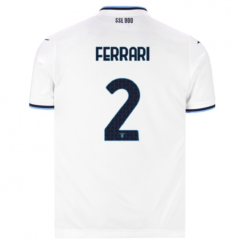 Danxen Barn Lorenzo Ferrari #2 Vit Marinblå Bortatröja Matchtröjor 2026/27 Tröjor T-Tröja