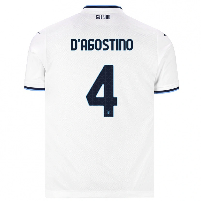 Danxen Barn Giuseppe D'agostino #4 Vit Marinblå Bortatröja Matchtröjor 2026/27 Tröjor T-Tröja