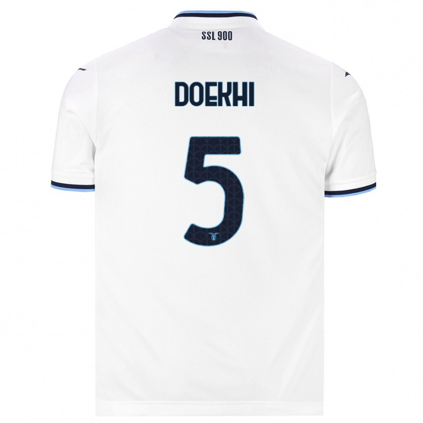 Danxen Barn Danilho Doekhi #5 Vit Marinblå Bortatröja Matchtröjor 2026/27 Tröjor T-Tröja