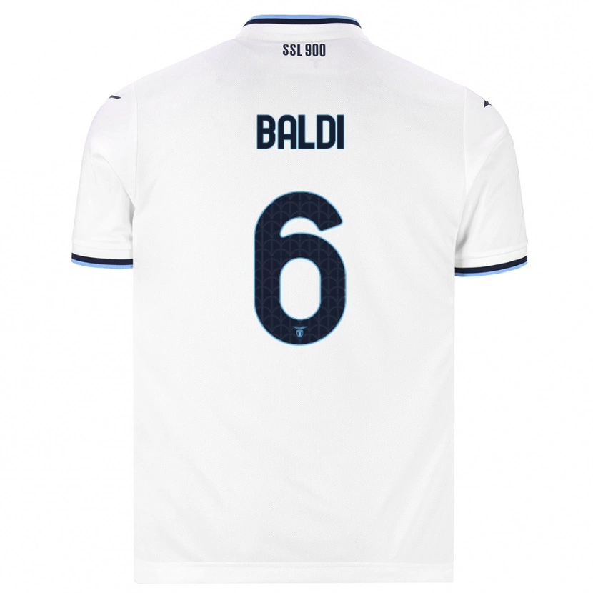 Danxen Barn Mattia Santagostino Baldi #6 Vit Marinblå Bortatröja Matchtröjor 2026/27 Tröjor T-Tröja