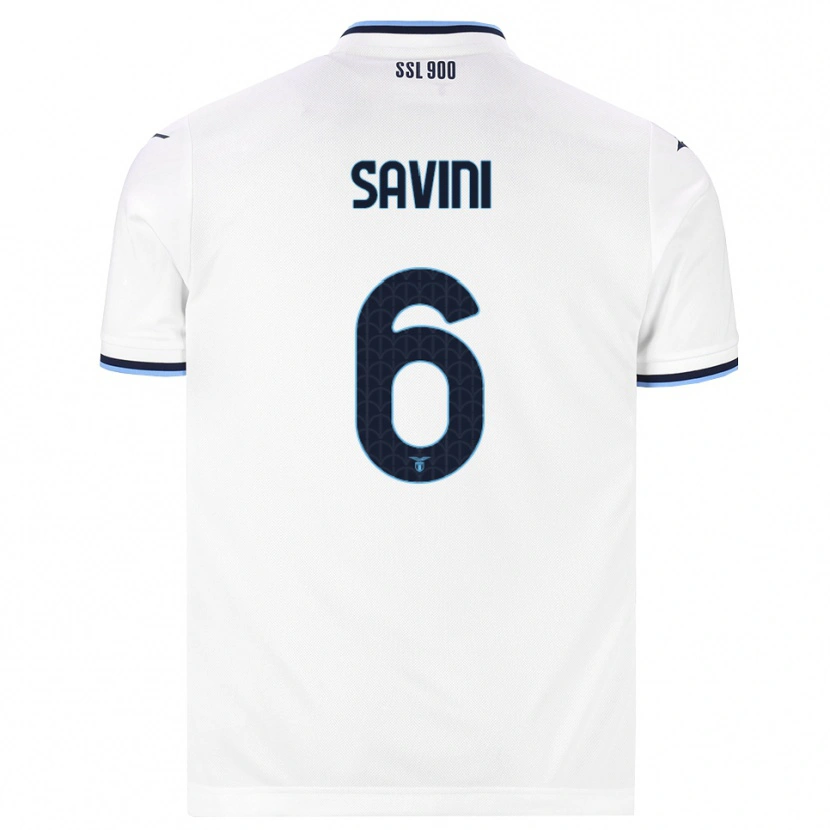 Danxen Barn Federica Savini #6 Vit Marinblå Bortatröja Matchtröjor 2026/27 Tröjor T-Tröja