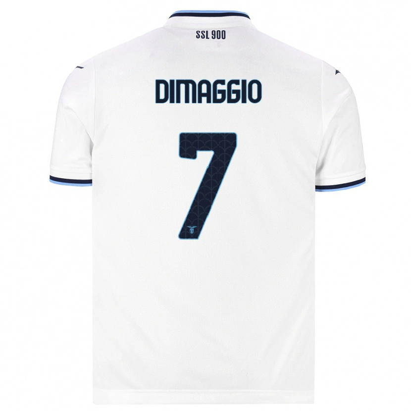 Danxen Barn Cosimo Dimaggio #7 Vit Marinblå Bortatröja Matchtröjor 2026/27 Tröjor T-Tröja