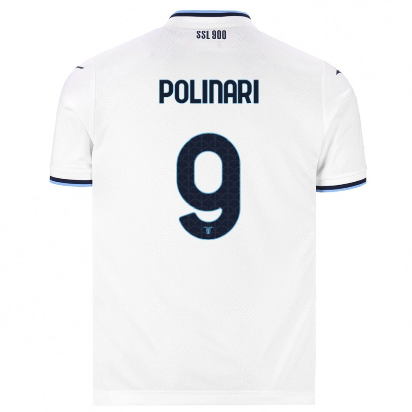 Danxen Barn Fabio Polinari #9 Vit Marinblå Bortatröja Matchtröjor 2026/27 Tröjor T-Tröja