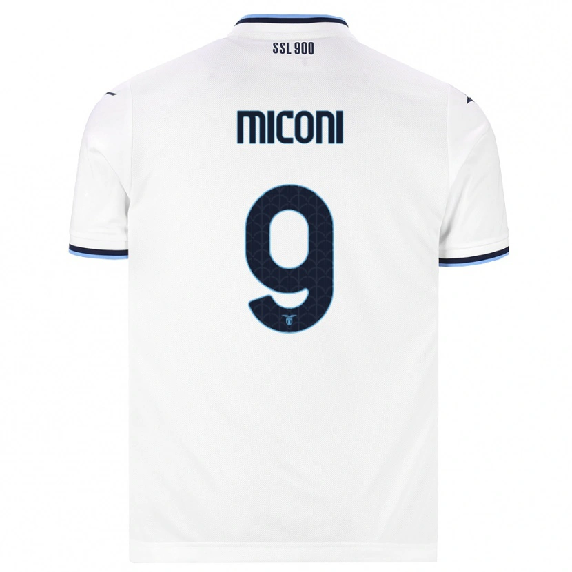 Danxen Barn Lorenzo Miconi #9 Vit Marinblå Bortatröja Matchtröjor 2026/27 Tröjor T-Tröja