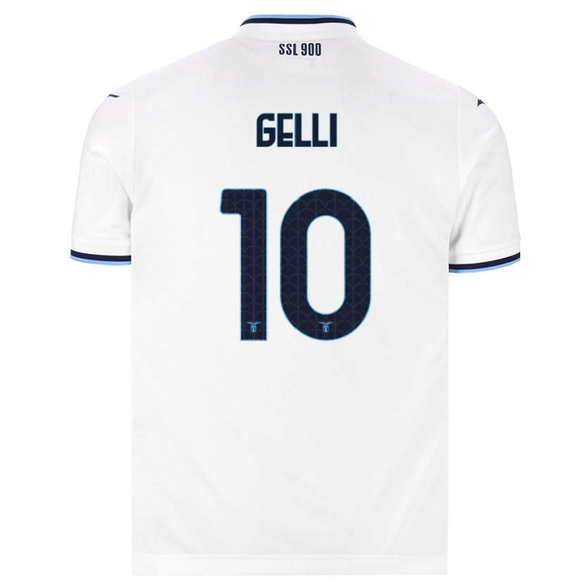 Danxen Barn Valerio Gelli #10 Vit Marinblå Bortatröja Matchtröjor 2026/27 Tröjor T-Tröja