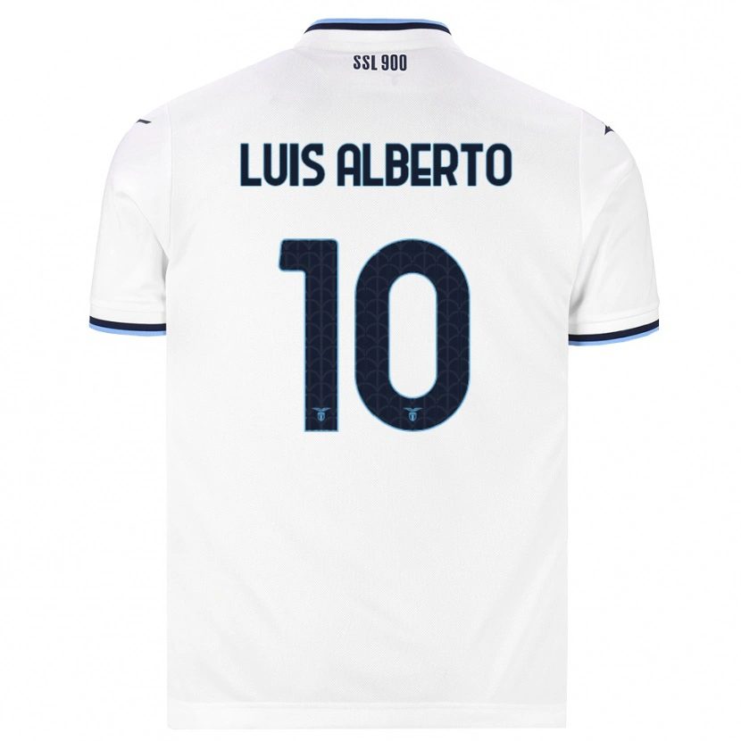 Danxen Barn Luis Alberto #10 Vit Marinblå Bortatröja Matchtröjor 2026/27 Tröjor T-Tröja