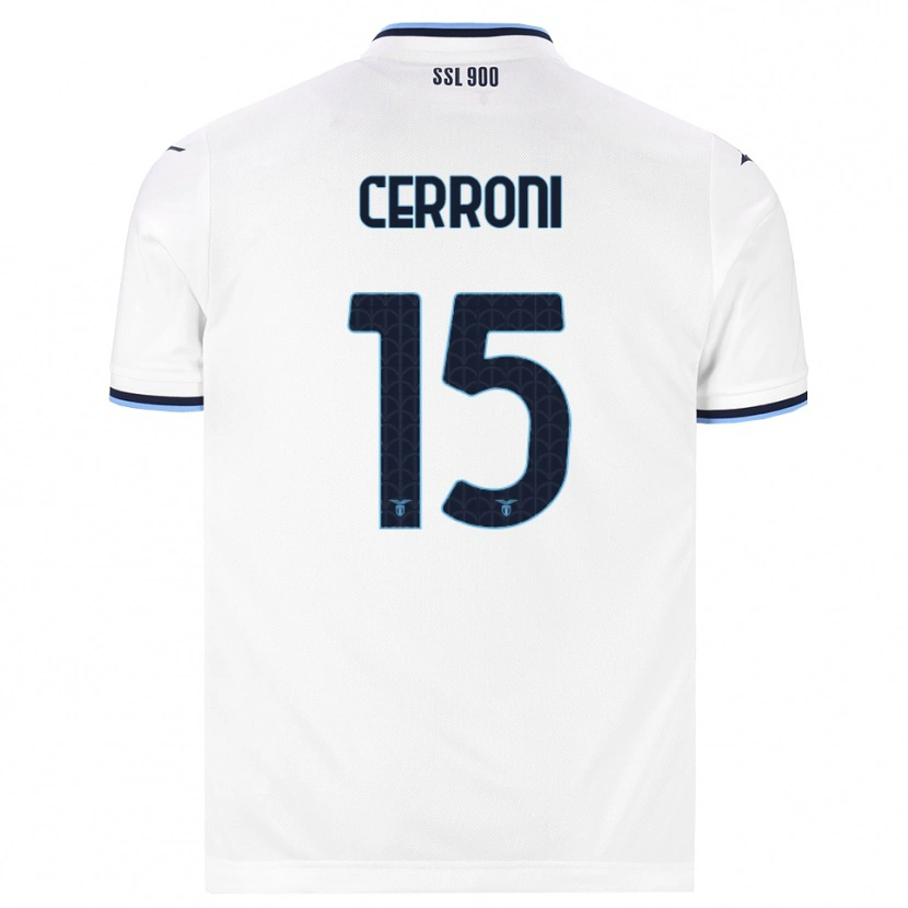 Danxen Barn Leonardo Cerroni #15 Vit Marinblå Bortatröja Matchtröjor 2026/27 Tröjor T-Tröja