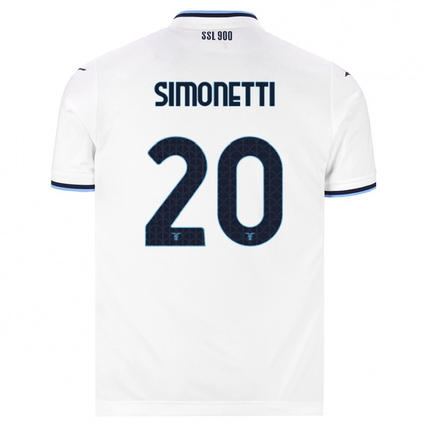 Danxen Barn Flaminia Simonetti #20 Vit Marinblå Bortatröja Matchtröjor 2026/27 Tröjor T-Tröja