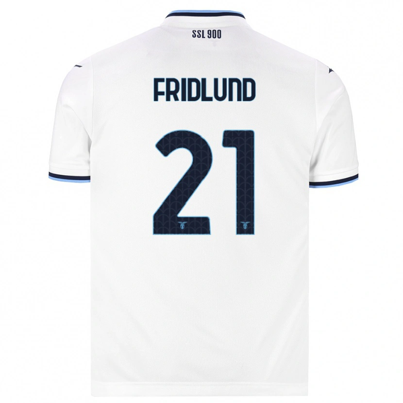 Danxen Barn Johanne Fridlund #21 Vit Marinblå Bortatröja Matchtröjor 2026/27 Tröjor T-Tröja
