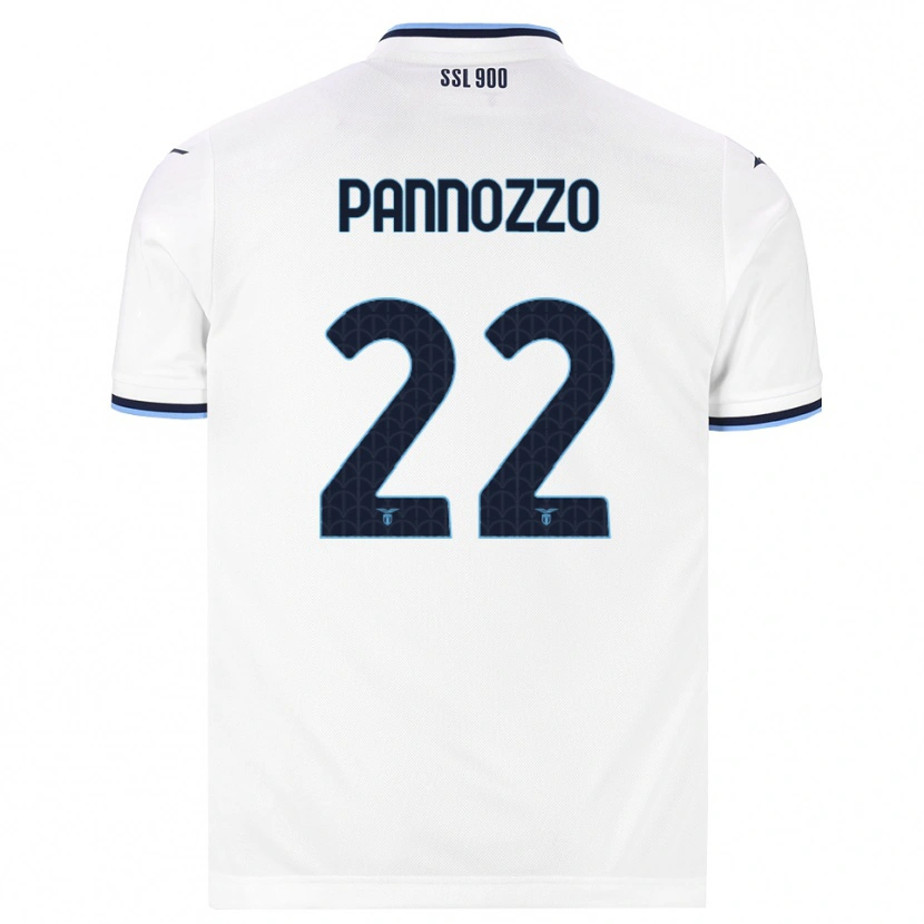 Danxen Barn Nicolò Pannozzo #22 Vit Marinblå Bortatröja Matchtröjor 2026/27 Tröjor T-Tröja